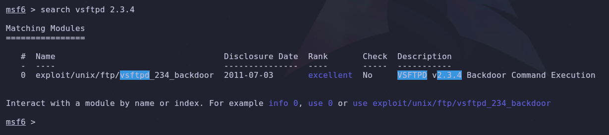 Uso de metasploit