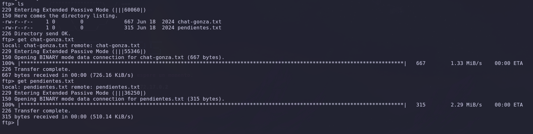 FTP text files